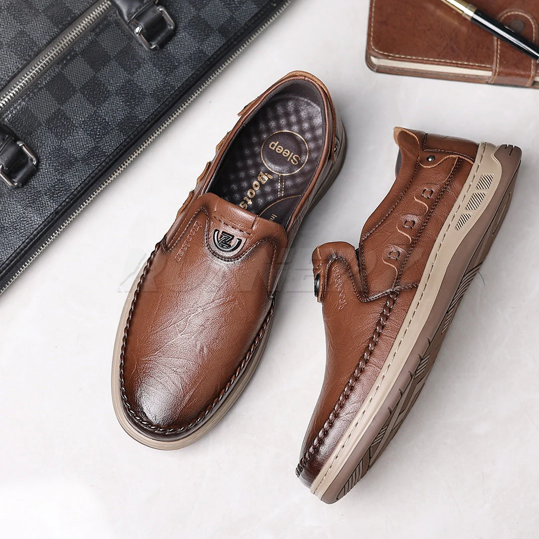 Buy Chester Men’s Leather Slip-On Shoes Online in Pakistan – Premium Comfort, Style & Durability T-7808 - Image 10