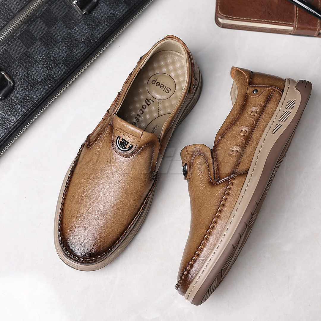 Buy Chester Men’s Leather Slip-On Shoes Online in Pakistan – Premium Comfort, Style & Durability T-7808 - Image 11