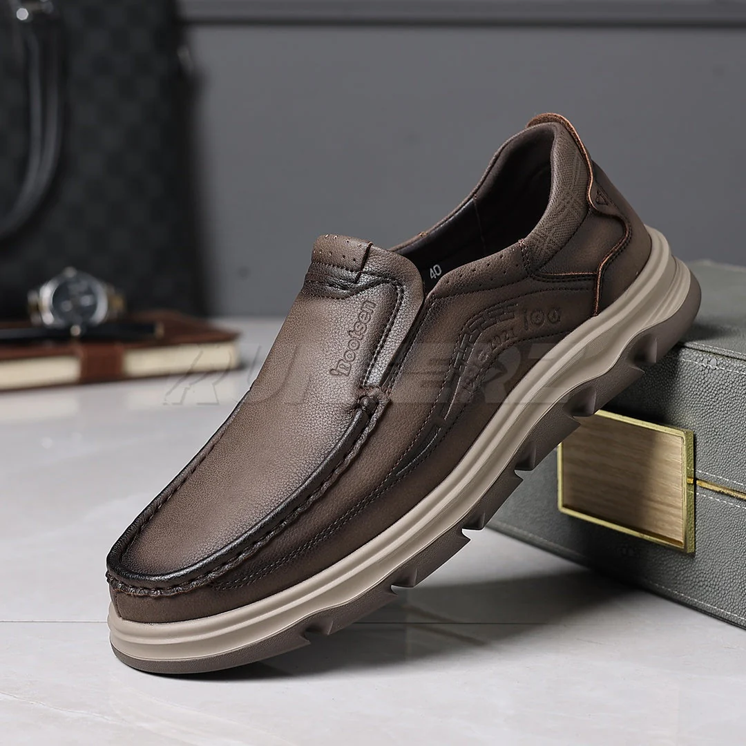 Buy Lightweight Genuine Leather Slip-On Shoes for Men in Pakistan | Medicated Comfort | Flat 20% OFF + Free Delivery Nationwide - SKU-7815 - Image 3