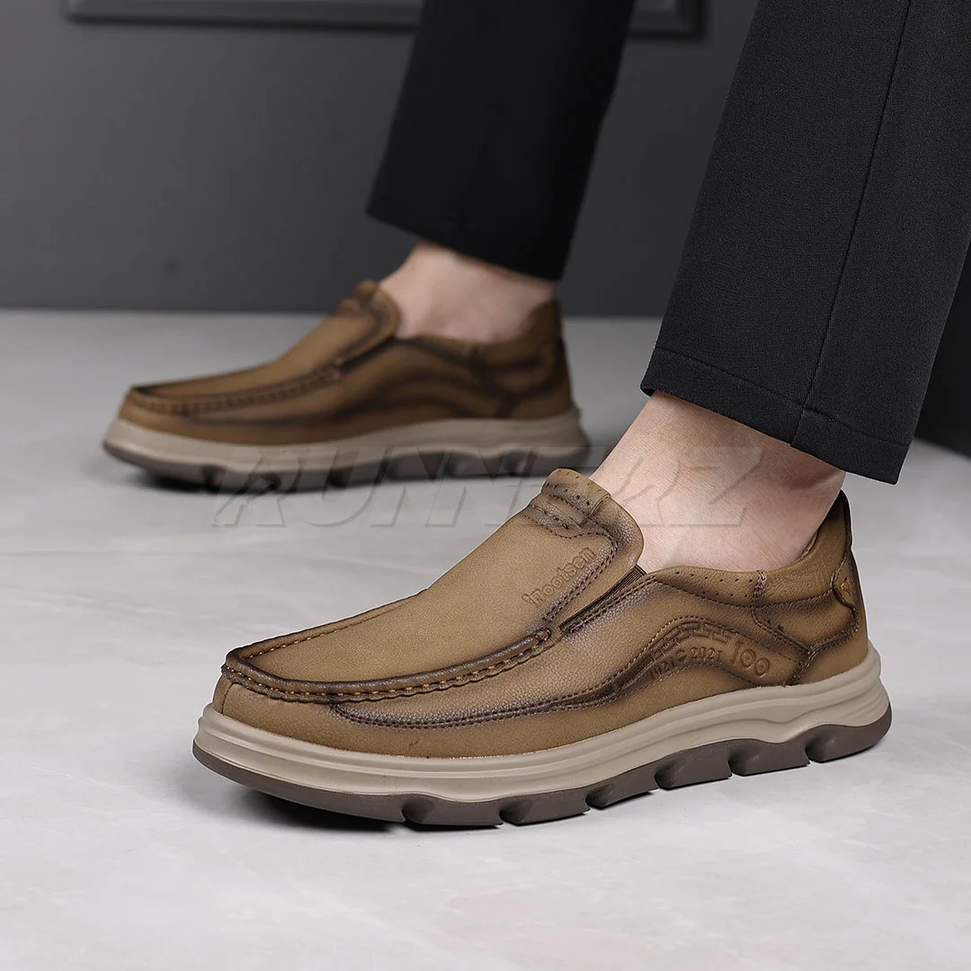Buy Lightweight Genuine Leather Slip-On Shoes for Men in Pakistan | Medicated Comfort | Flat 20% OFF + Free Delivery Nationwide - SKU-7815 - Image 4