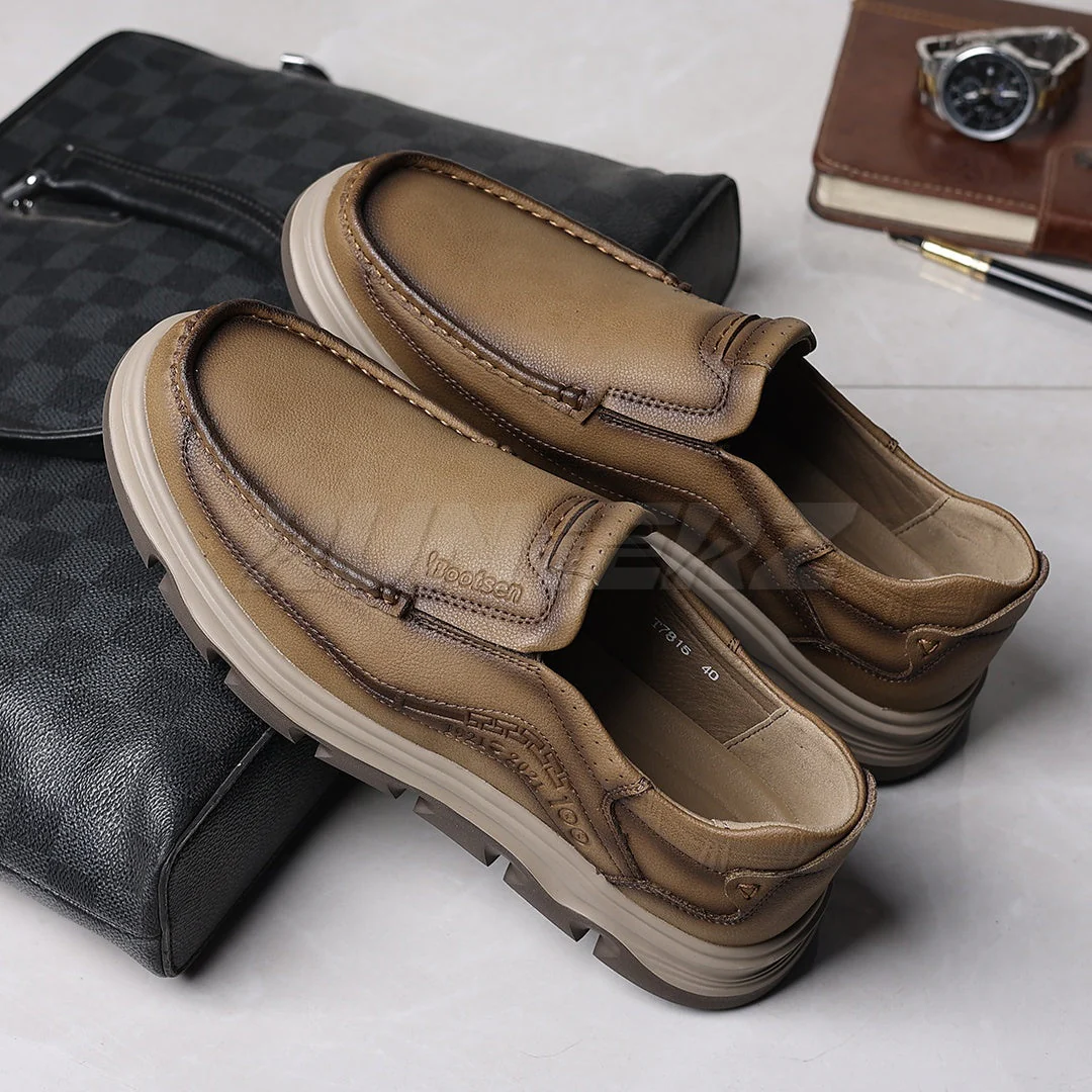 Buy Lightweight Genuine Leather Slip-On Shoes for Men in Pakistan | Medicated Comfort | Flat 20% OFF + Free Delivery Nationwide - SKU-7815 - Image 7