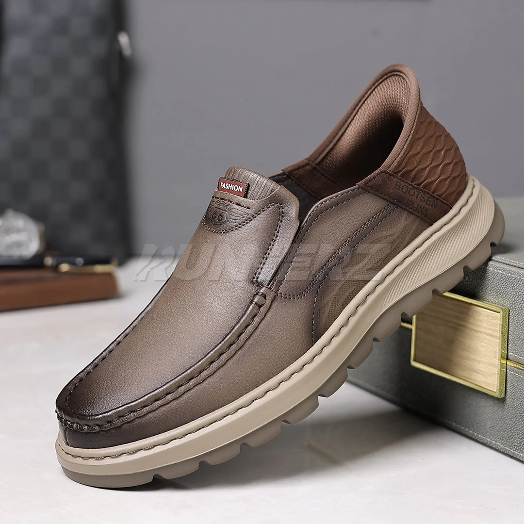 Executive Hands-Free Slip-On Leather Business Shoes for Men in Pakistan | SKU-T-7816 - Image 3
