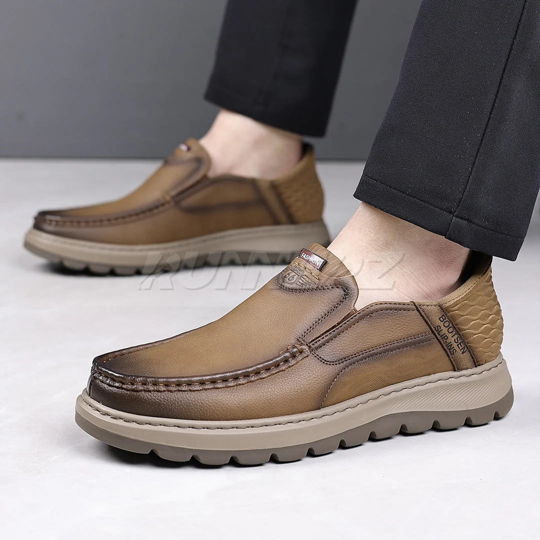 Executive Hands-Free Slip-On Leather Business Shoes for Men in Pakistan | SKU-T-7816 - Image 4