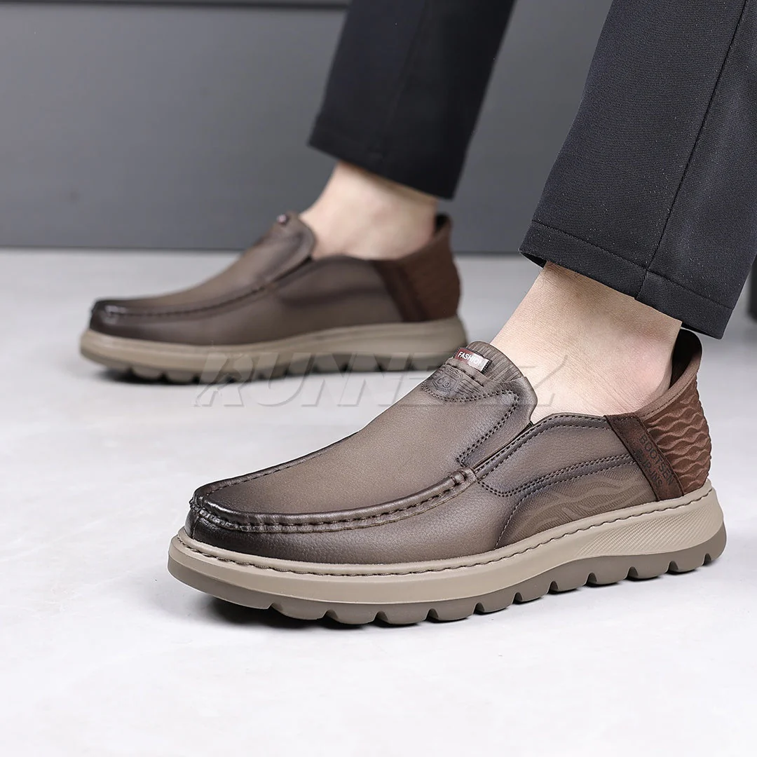 Executive Hands-Free Slip-On Leather Business Shoes for Men in Pakistan | SKU-T-7816 - Image 6
