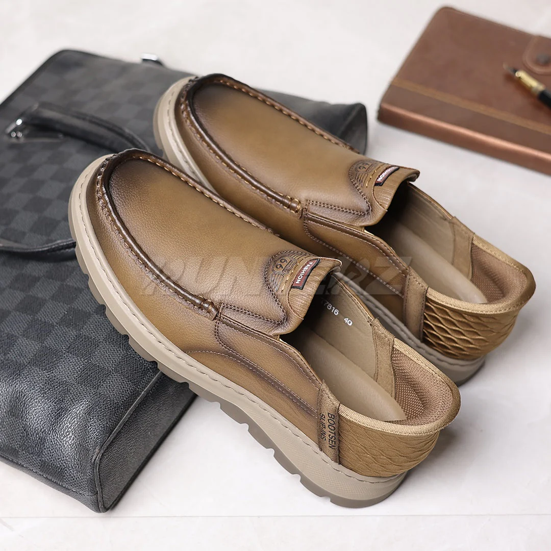 Executive Hands-Free Slip-On Leather Business Shoes for Men in Pakistan | SKU-T-7816 - Image 7